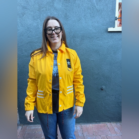 Adidas x Olivia Oblanc Yellow Convertible Trench Coat – NWT Sz S - Picture 2 of 9